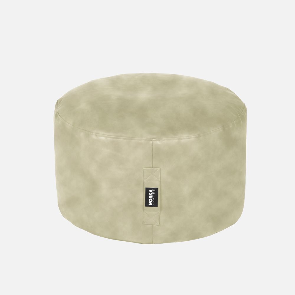 Aria Round Beige Ottoman